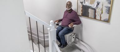 Curved stair lift